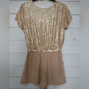 Ellison Gold sequin romper